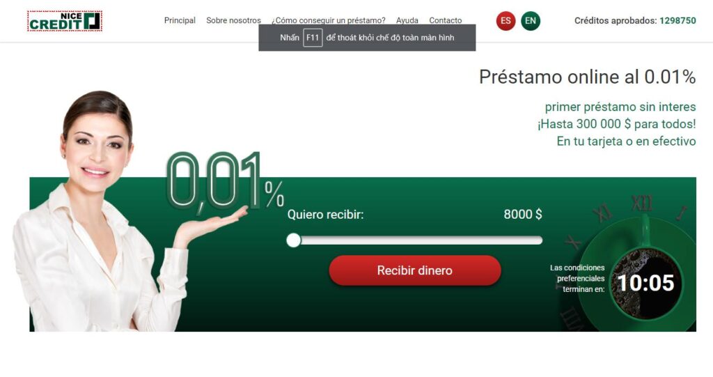 CreditNice MX: Préstamo online al 0.01% &#8211; Primer préstamo sin interes ¡Hasta 300 000 $