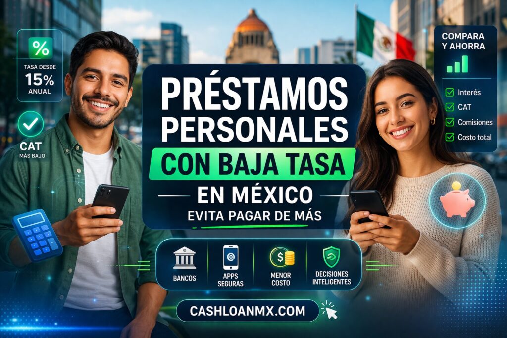 💸 Pr&eacute;stamos personales con baja tasa en M&eacute;xico: c&oacute;mo pagar menos intereses y elegir mejor