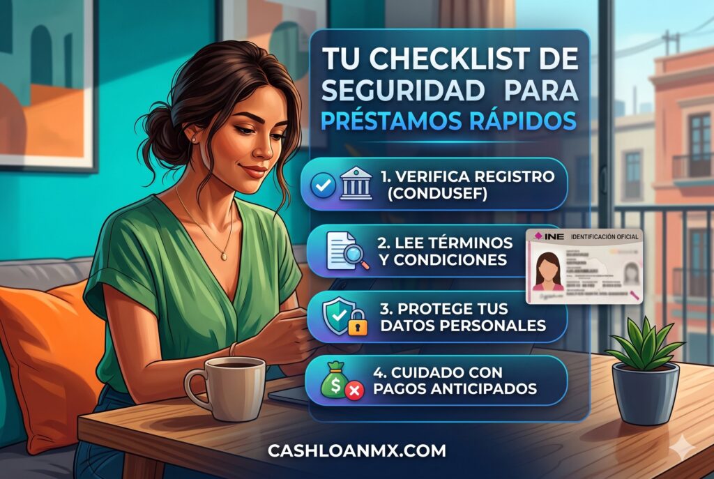 Lista de verificación para identificar plataformas legítimas de dinero rápido seguro en México