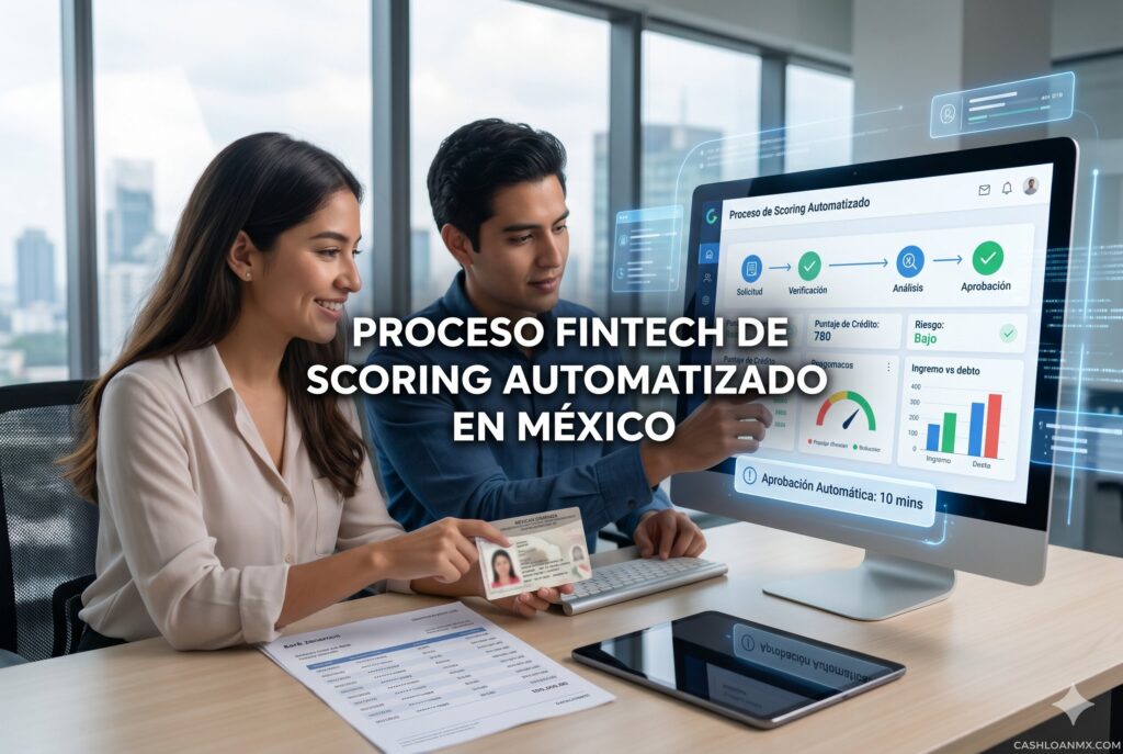 Pantalla de scoring automatizado y aprobaci&oacute;n inmediata en fintech mexicana