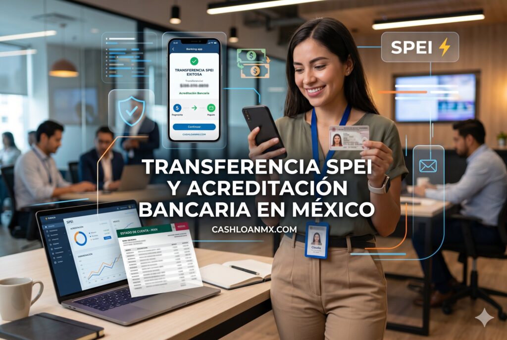 Proceso de dinero rápido mismo día México mediante SPEI y validación bancaria