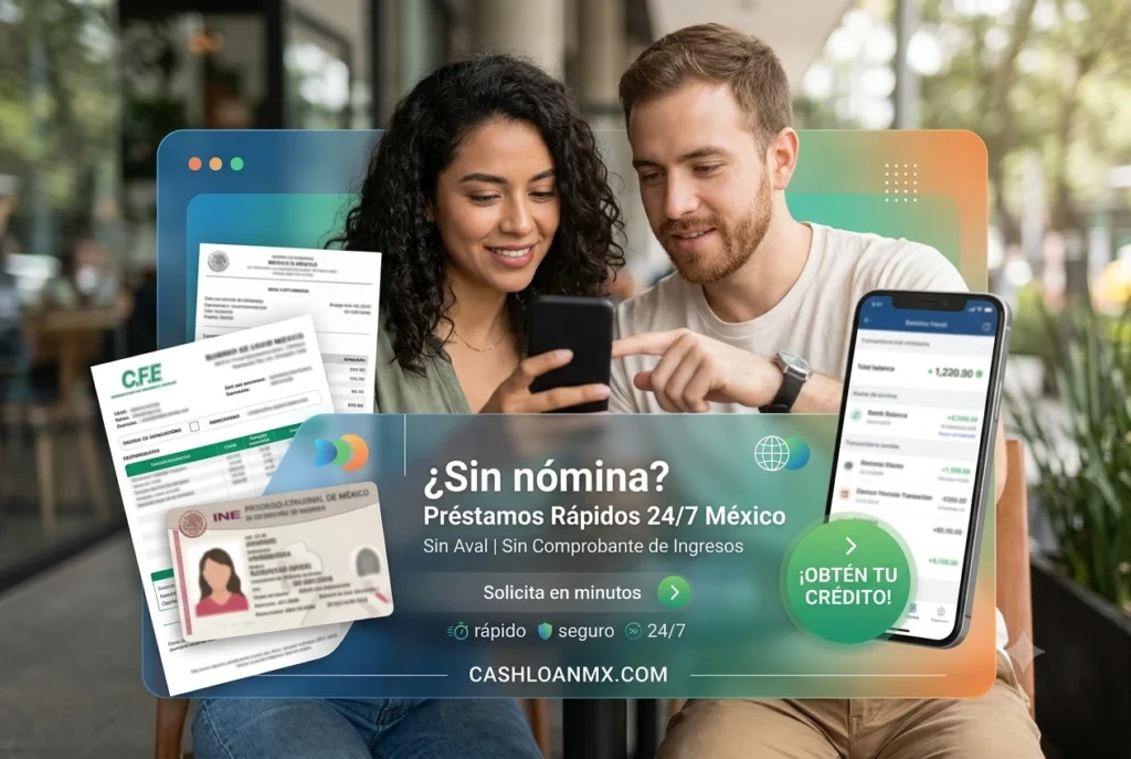 ¿Sin nómina? Así operan los préstamos sin aval sin comprobante de ingresos 24/7 en México
