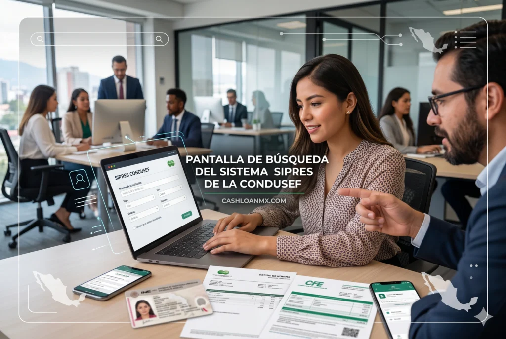Sitio web oficial de la CONDUSEF mostrando el registro de una instituci&oacute;n financiera leg&iacute;tima