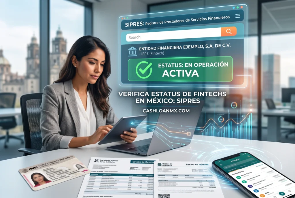 Buscador del Sistema de Registro de Prestadores de Servicios Financieros SIPRES mostrando el estatus de operaci&oacute;n de una entidad financiera mexicana